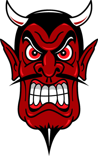 Devil team mascot sports sticker. We have it! 